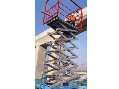 移動式升降機(jī)升高14米載重1噸 施工現(xiàn)場